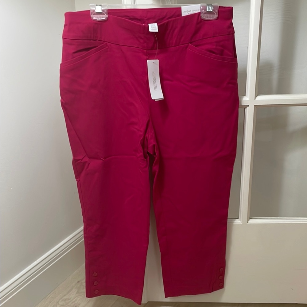 Chico's Perfect Stretch Pink Cropped Pants
